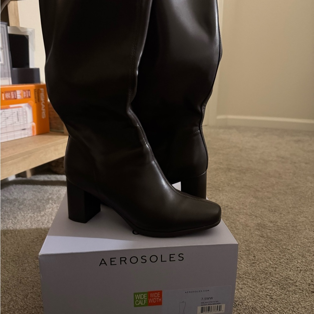 Aerosoles Brown Block Heel Boots